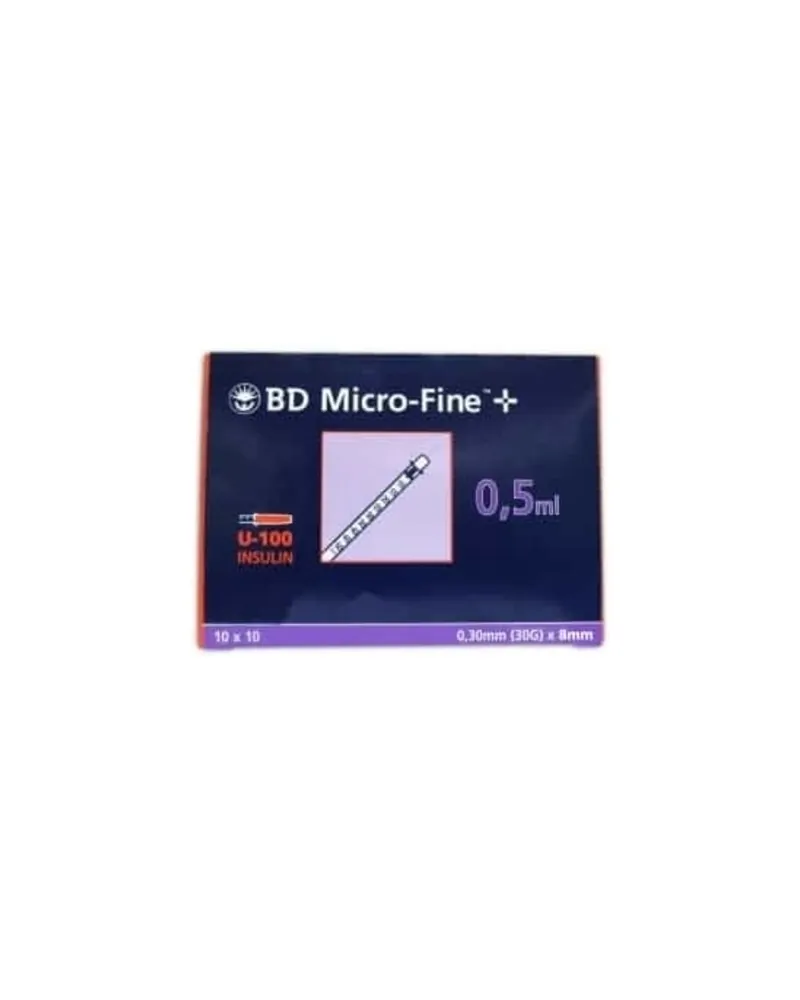 BD Σύριγγες Ινσουλίνης 0,5ml 30Gx8mm, 10 Τεμαχίων