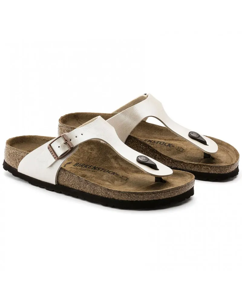 Birkenstock Παντόφλα Gizeh (Regular), Pearl White