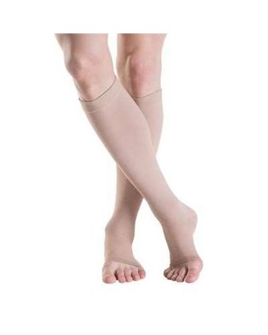 Sigvaris Ιατρικές Κάλτσες Cotton 1 Κάτω Γόνατος Ανοιχτά Δάκτυλα