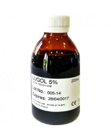 Διάλυμα Ιωδίου Lugol 1% Topical Solution 200ml για μικροβιολογική χρήση