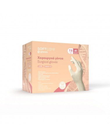 Soft Care Γάντια Χειρουργικά Αποστειρωμένα χωρίς πούδρα, Ζεύγος