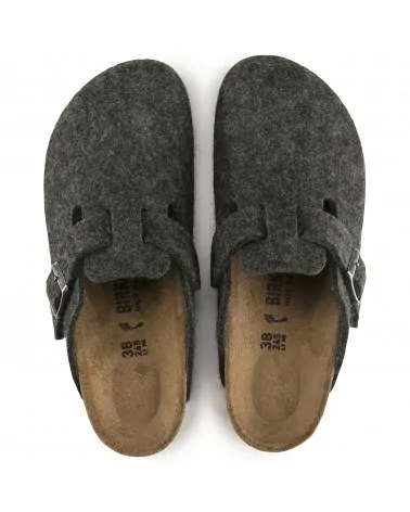Birkenstock Παντόφλα Boston BS Ανθρακί (Narrow)
