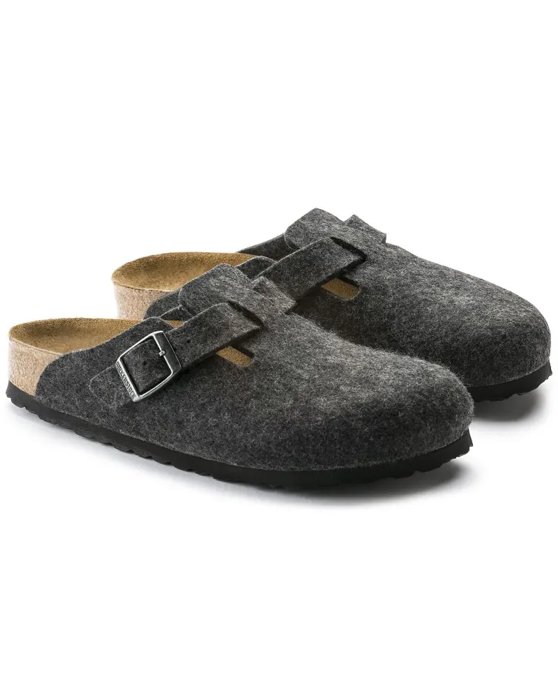 Birkenstock Παντόφλα Boston BS Ανθρακί (Narrow)
