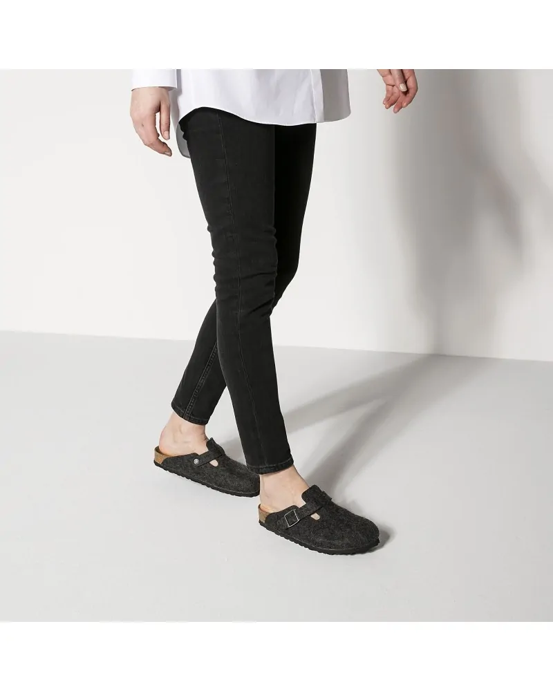 Birkenstock Παντόφλα Boston BS Ανθρακί (Narrow)