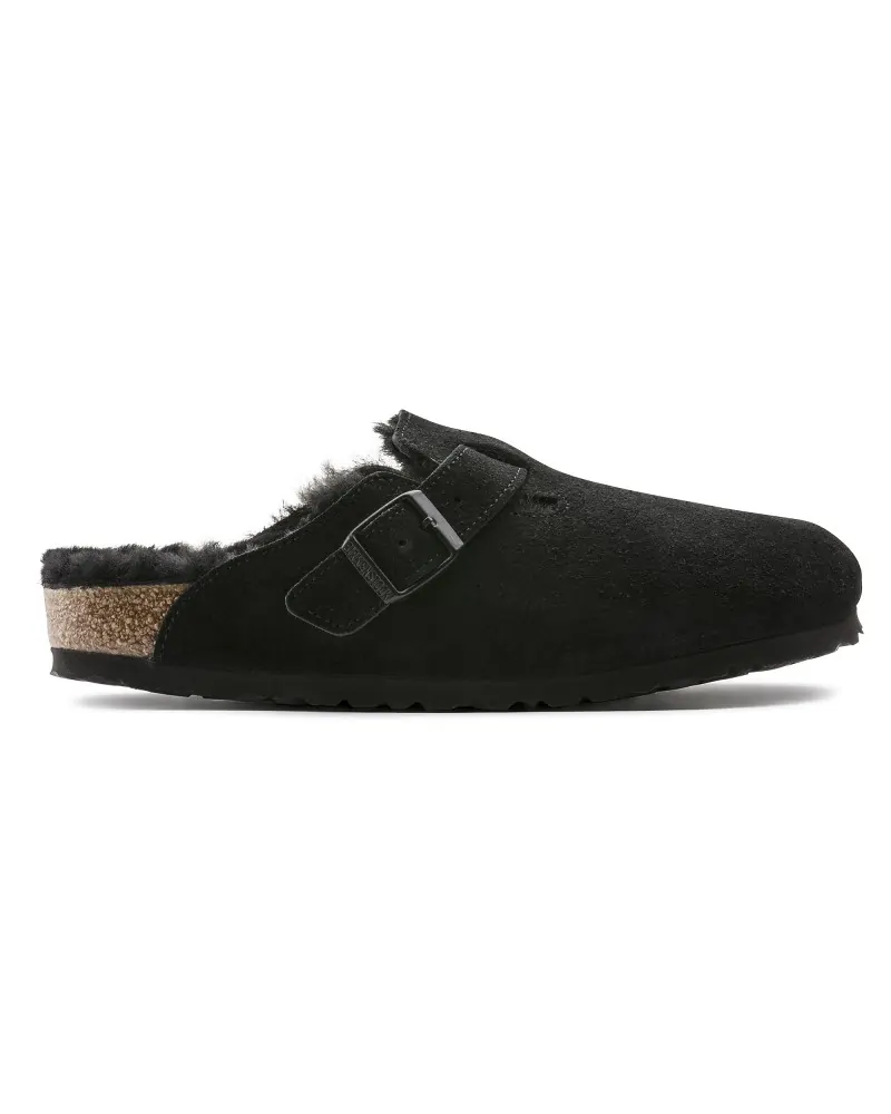 Birkenstock Παντόφλα Boston Shearling BS Μαύρο (Narrow)