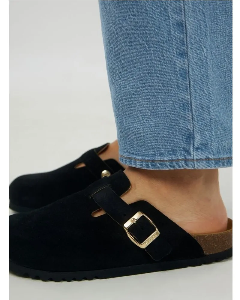 SCHOLL Γυναικία Παντόφλα Fae Suede Μαύρο