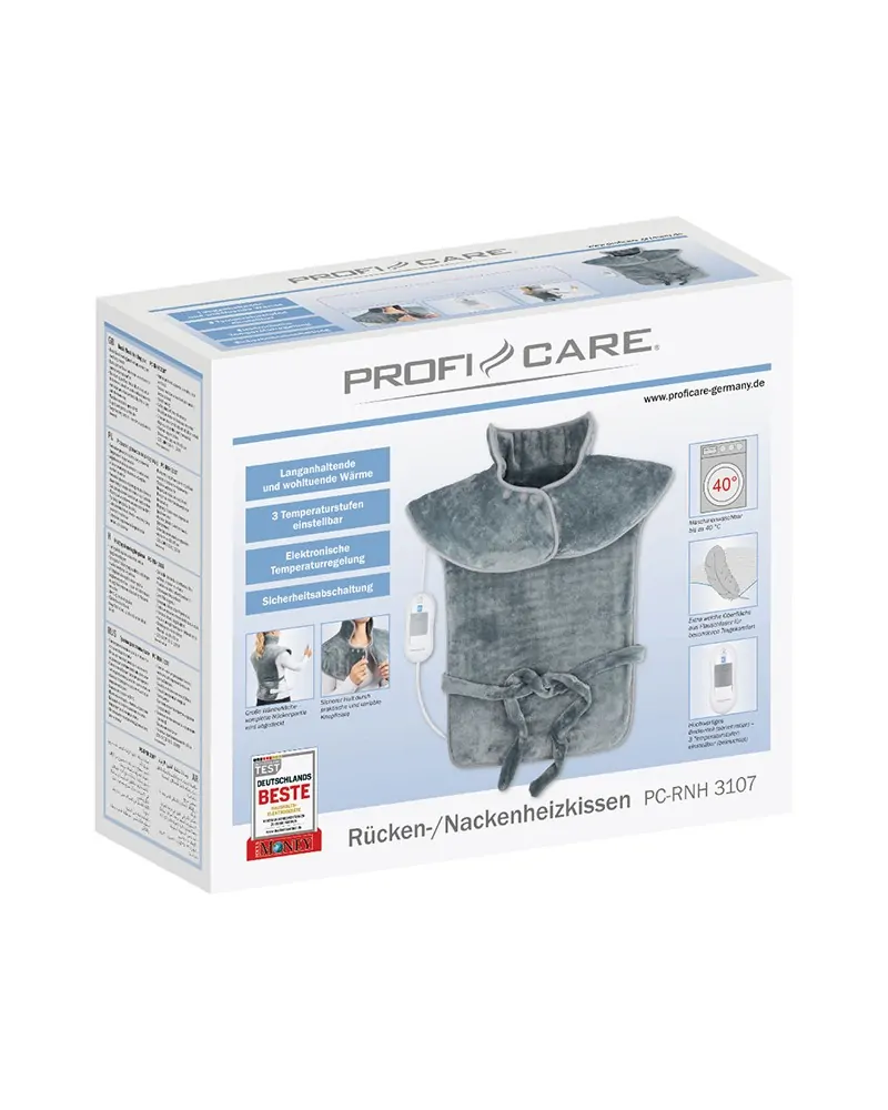 Profi Care Ηλεκτρική Θερμοφόρα Πλάτης - Λαιμού Γκρι