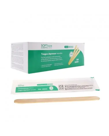 SoftCare Γλωσσοπίεστρα Ξύλινα Αποστειρωμένα, 100 τεμάχια