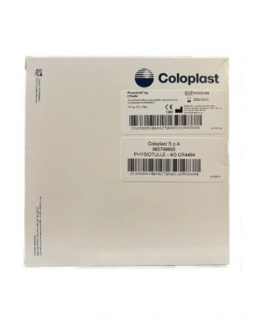 Coloplast Physiotulle Ag μη Κολλητικό Επίθεμα Θεραπείας Ελκών 10x10cm, 10 τεμαχίων