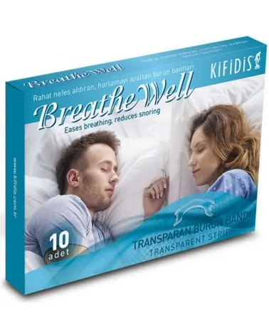Kifidis Breathe Well Ρινικές Ταινίες Διαφανείς Κατά του Ροχαλητού & της Ρινικής Συμφόρησης 10τεμ.