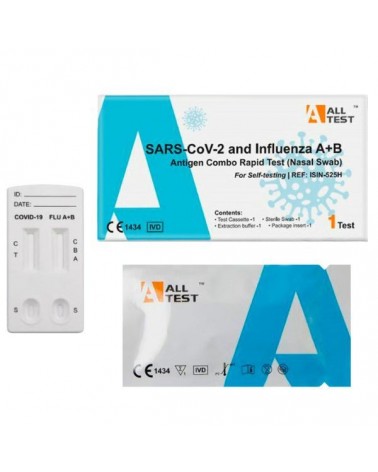 All Test SARS-CoV-2 and Influenza A+B Antigen Combo Rapid Test Συσκευή Ταχείας Δοκιμής 1 τμχ