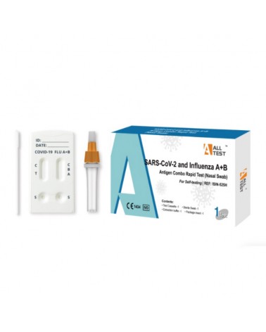 All Test Διπλό Τεστ SARS-CoV-2 and Influenza A+B Antigen Combo Rapid Test Συσκευή Ταχείας Δοκιμής 1 τμχ