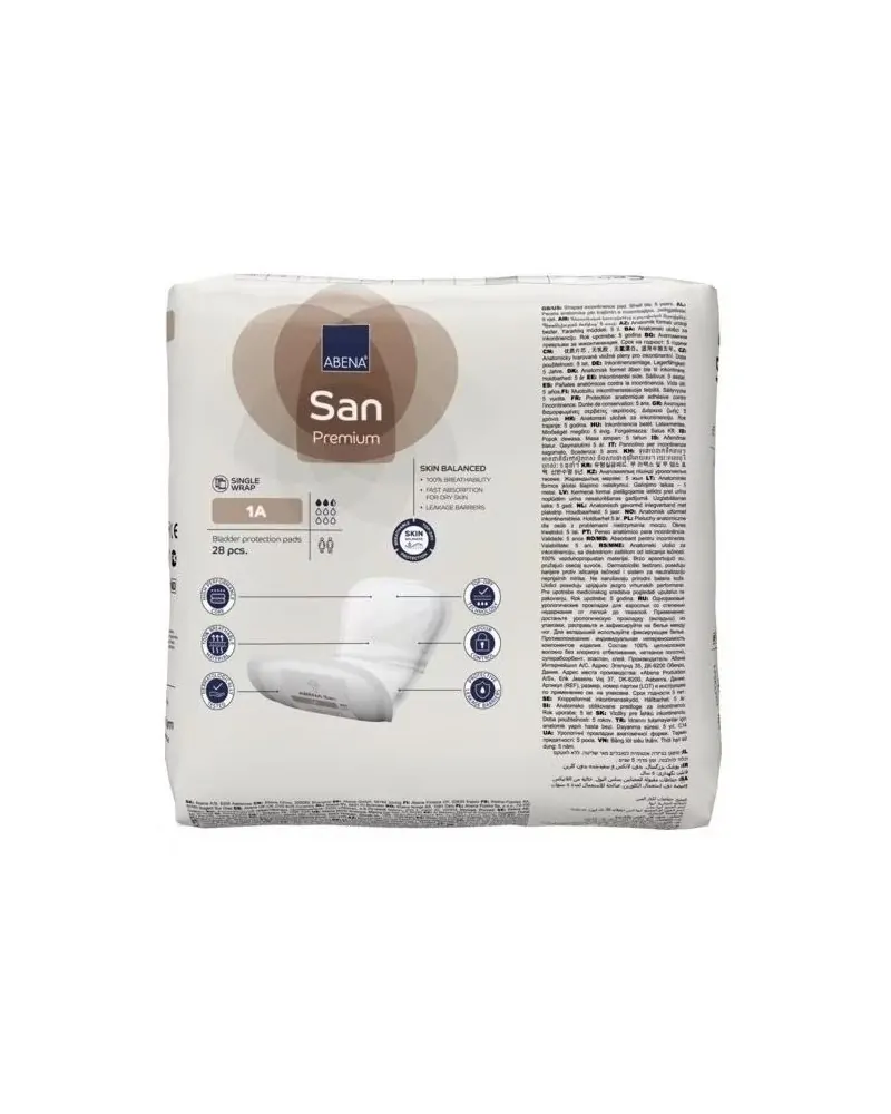 Abena Σερβιέτες San 1A - Απορρόφησης 250ml, 28 Τεμάχια