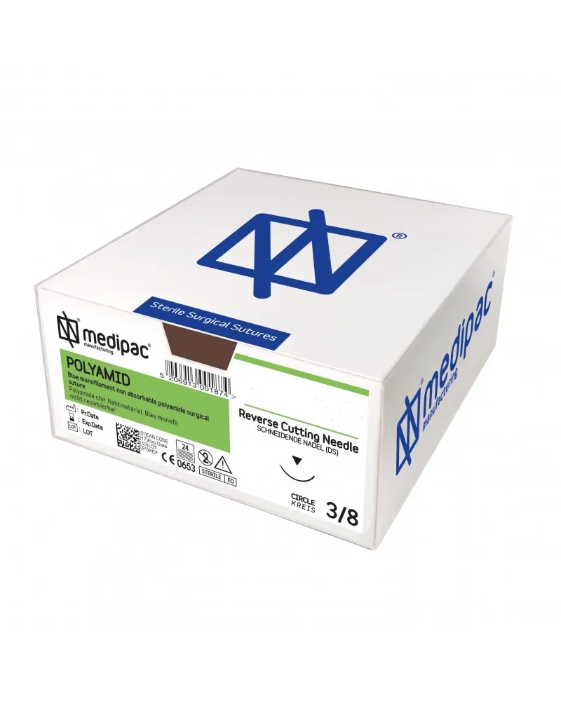 Medipac Ράμμα Polyamid 2/0 75cm 39mm 3/8 Κόπτουσα 4674