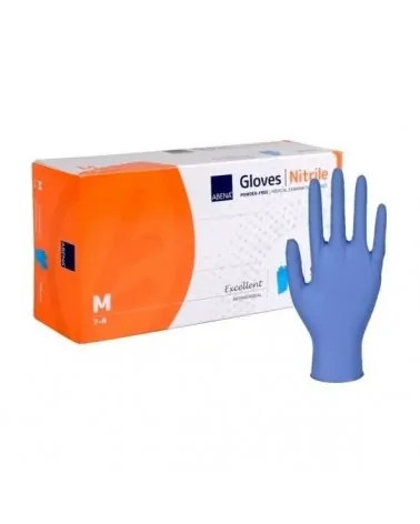 Abena Γάντια Νιτριλίου Antimicrobial Excellent Μπλε, 100 τεμάχια