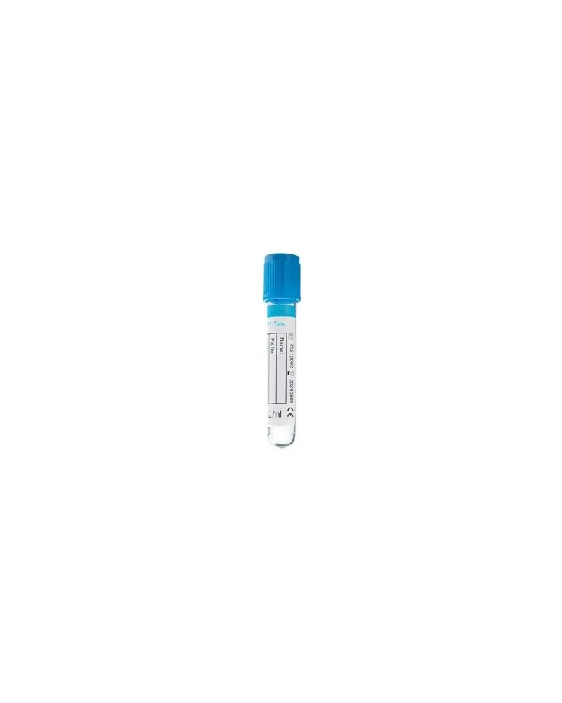 Σωληνάριο Κενού Vacusense με 3.2% Sodium Citrate Coagulation Tubes, 75x13mm, Διπλό Τοίχωμα 1.8ml, γαλάζιο πώμα, 100 τεμάχια