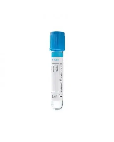 Σωληνάριο Κενού Vacusense με 3.2% Sodium Citrate Coagulation Tubes, 75x13mm, Διπλό Τοίχωμα 1.8ml, γαλάζιο πώμα, 100 τεμάχια