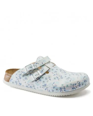 Birkenstock Γυναικείο Αντιολισθητικό Σαμπό Kay SL Blooming Roses, Μπλε-Λευκό