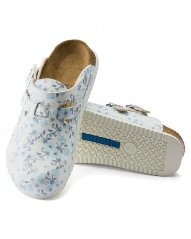 Birkenstock Γυναικείο Αντιολισθητικό Σαμπό Kay SL Blooming Roses, Μπλε-Λευκό