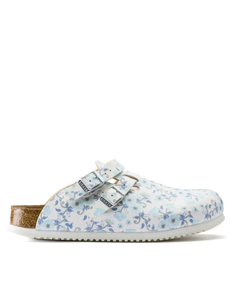 Birkenstock Γυναικείο Αντιολισθητικό Σαμπό Kay SL Blooming Roses, Μπλε-Λευκό