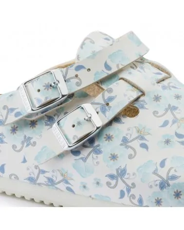 Birkenstock Γυναικείο Αντιολισθητικό Σαμπό Kay SL Blooming Roses, Μπλε-Λευκό