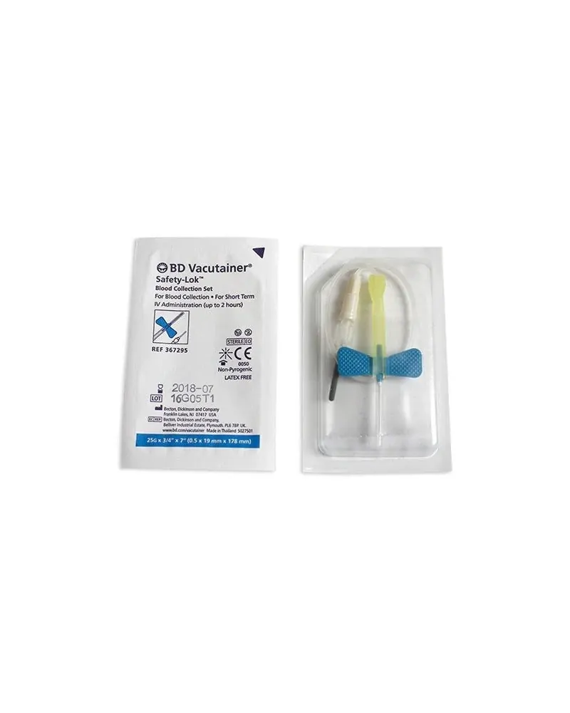 Becton Dickinson Πεταλούδες Vacutainer Safety-Luer Lok 25G x 3/4, τεμάχιο