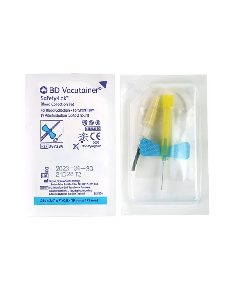 Becton Dickinson Πεταλούδες Vacutainer Safety-Luer Lok 23G x 3/4, τεμάχιο