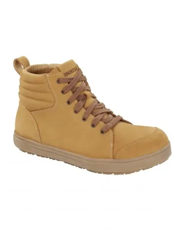 Birkenstock Δερμάτινο Μποτάκι Ασφαλείας με Μεταλλική Προστασία QS700 (Regular), Camel