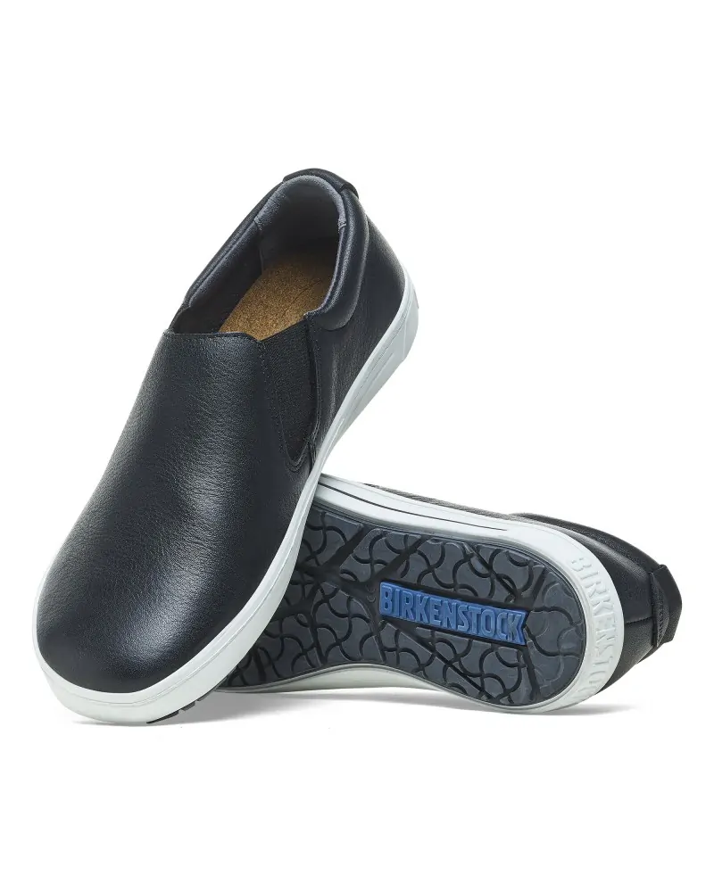 Birkenstock Δερμάτινο Ανατομικό Παπούτσι QO400 (Regular), Μαύρο/Λευκό