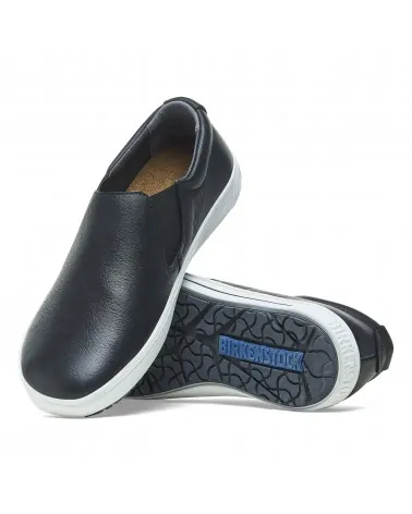 Birkenstock Δερμάτινο Ανατομικό Παπούτσι QO400 (Regular), Μαύρο/Λευκό