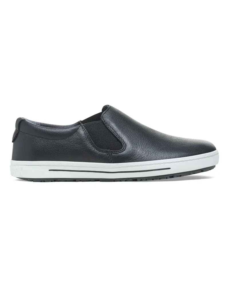 Birkenstock Δερμάτινο Ανατομικό Παπούτσι QO400 (Regular), Μαύρο/Λευκό