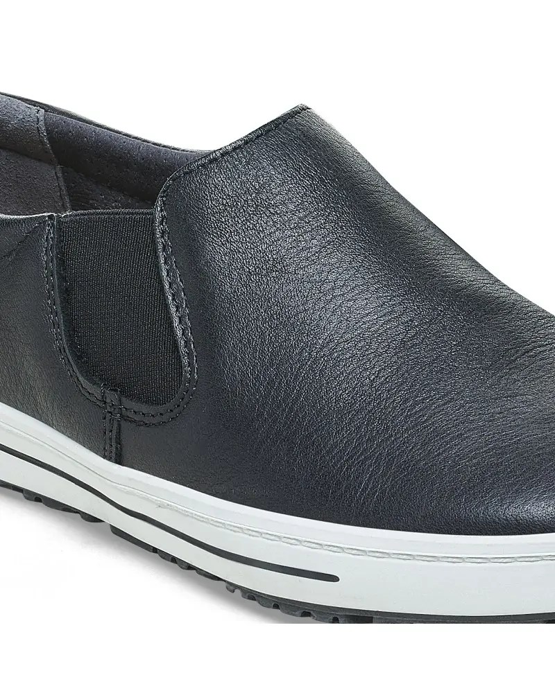 Birkenstock Δερμάτινο Ανατομικό Παπούτσι QO400 (Regular), Μαύρο/Λευκό