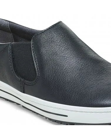 Birkenstock Δερμάτινο Ανατομικό Παπούτσι QO400 (Regular), Μαύρο/Λευκό
