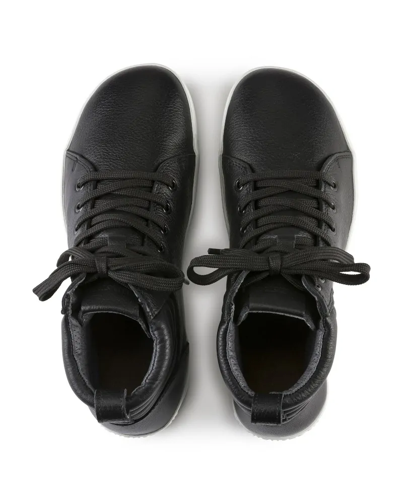 Birkenstock Δερμάτινο Ανατομικό Μποτάκι QO700 (Regular), Μαύρο/Λευκό