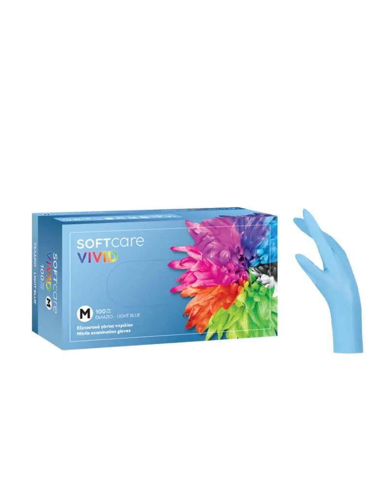Soft Touch Γάντια Νιτριλίου Vivid Γαλάζιο, 100 τεμάχια