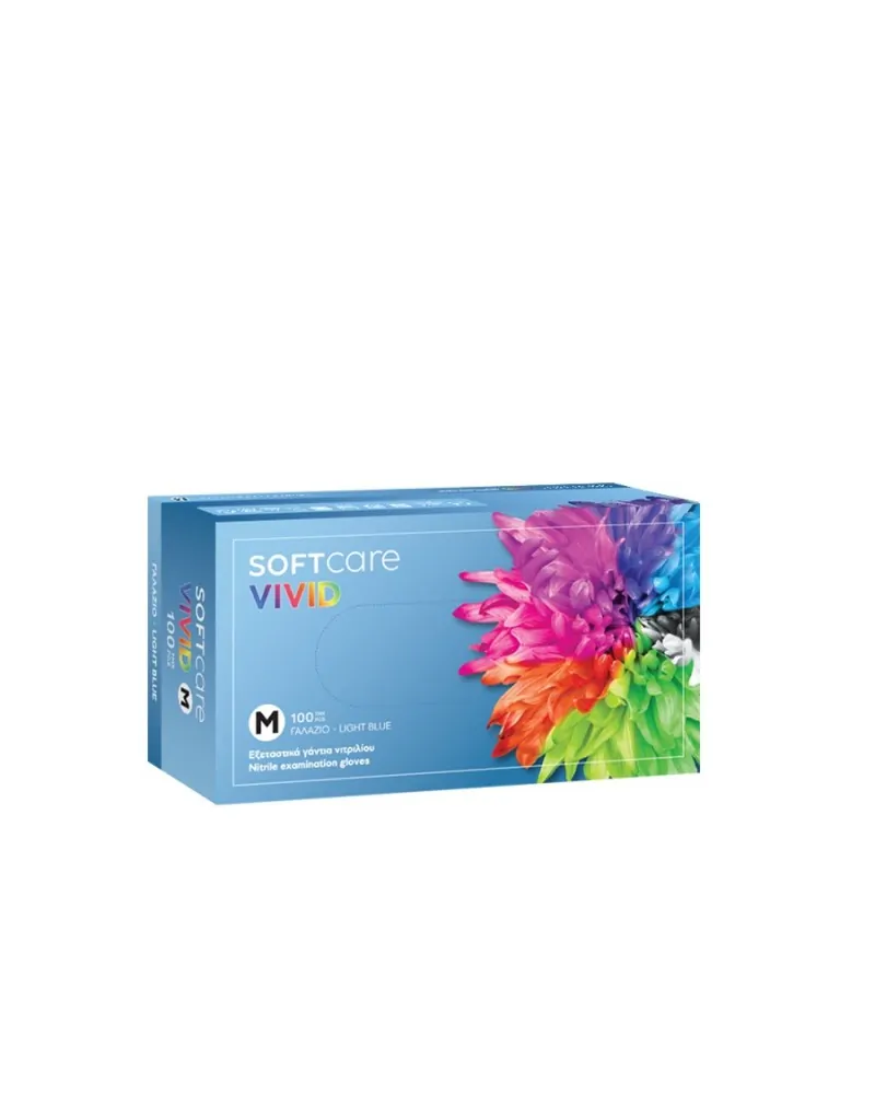 Soft Touch Γάντια Νιτριλίου Vivid Γαλάζιο, 100 τεμάχια