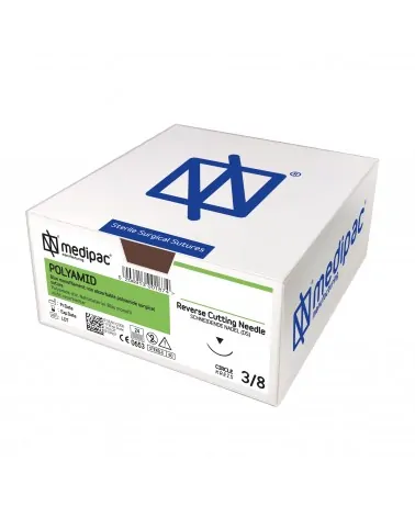Medipac Ράμμα Polyamid 3/0 75cm 30mm 3/8 Κόπτουσα 4653