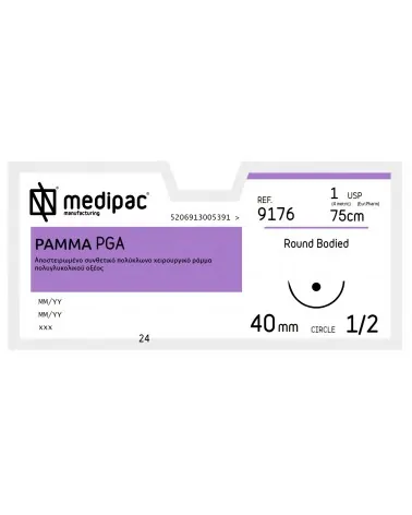Medipac Ράμμα PGA 1 90cm 40mm 1/2 Στρόγγυλη 9176