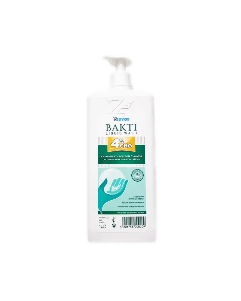 Αντισηπτικό Σαπούνι Bakti Liquid Wash 4% Χλωρεξιδίνη, 1000ml