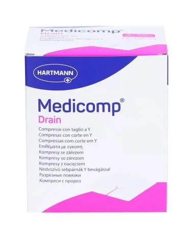 Hartmann Αποστειρωμένη Γάζα Τραχειοτομίας Medicomp Drain 10x10 - 6πλή