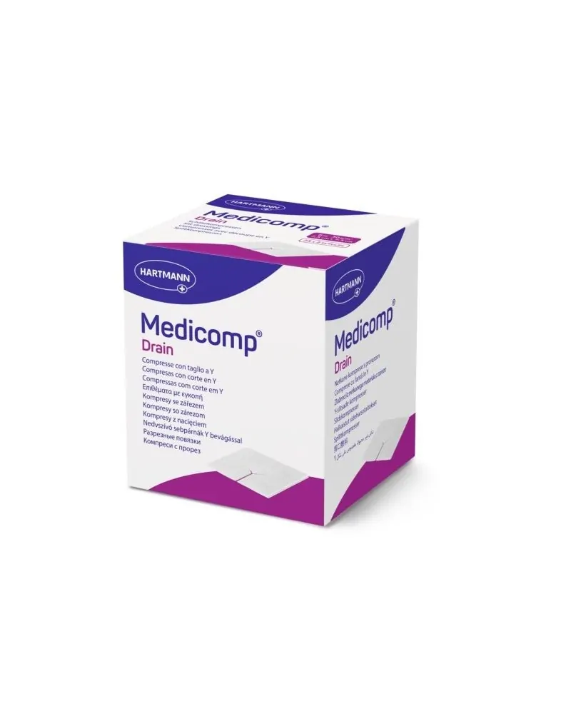 Hartmann Αποστειρωμένη Γάζα Τραχειοτομίας Medicomp Drain 10x10 - 6πλή