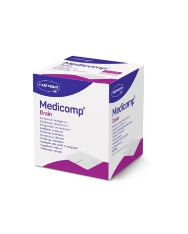 Hartmann Αποστειρωμένη Γάζα Τραχειοτομίας Medicomp Drain 10x10 - 6πλή
