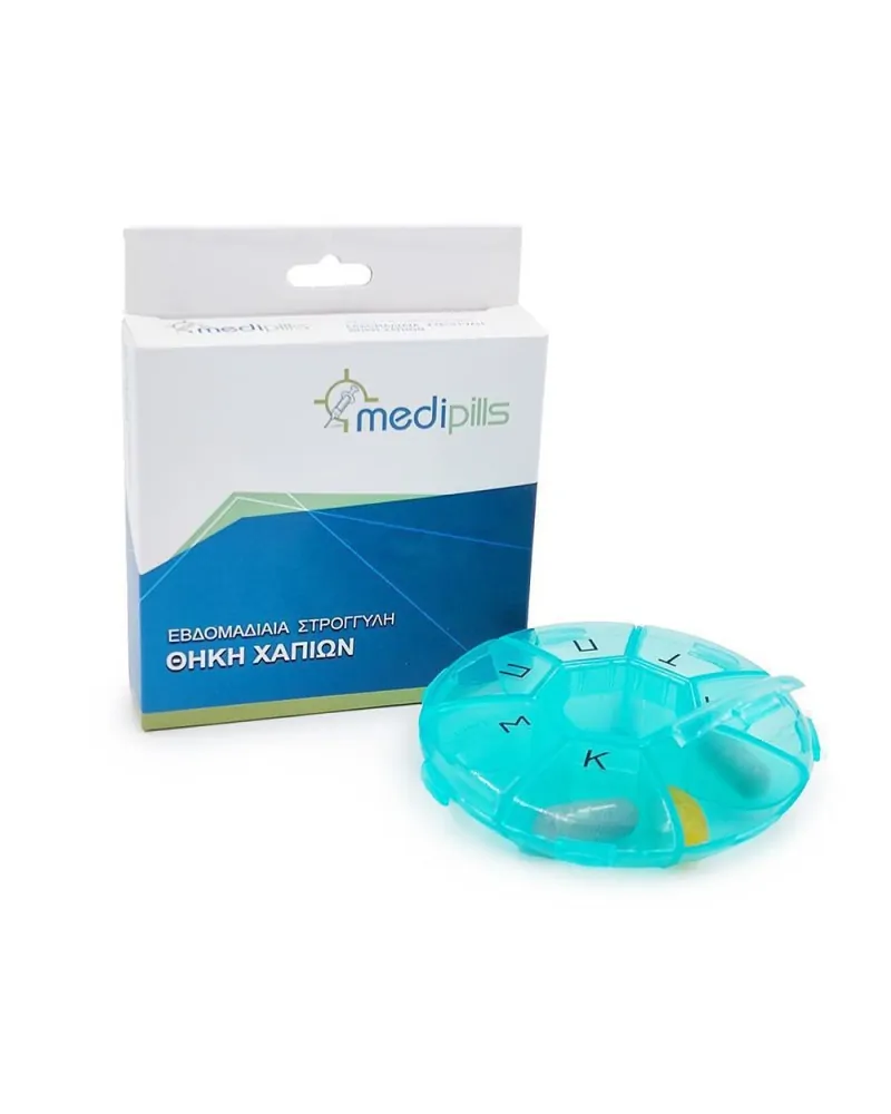 Medipills Θήκη Οργάνωσης Χαπιών Εβδομαδιαία (στρόγγυλη)