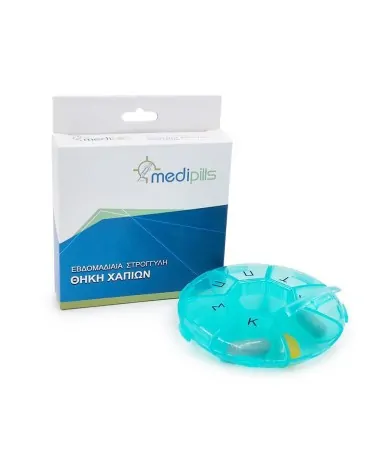Medipills Θήκη Οργάνωσης Χαπιών Εβδομαδιαία (στρόγγυλη)