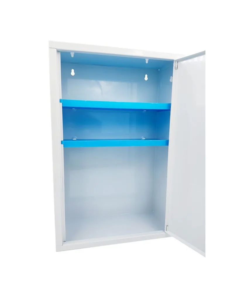Φαρμακείο Τοίχου Μεταλλικό, Μεγάλο 46x30x14cm, 2 Ράφια