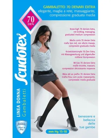 Scudotex Κάλτσες Κάτω Γόνατος 478, 70 Den, Κλειστά Δάκτυλα