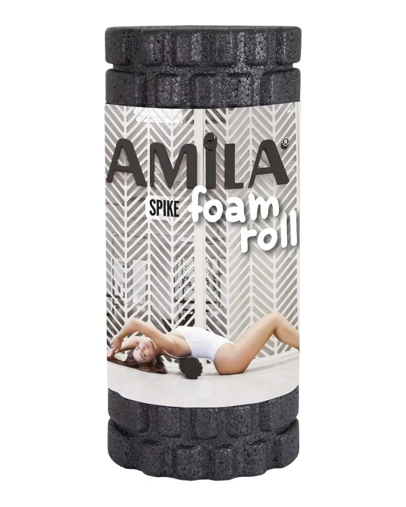 Amila Κύλινδρος Foam Roller EPP 32x14cm, Μαύρο, 96818