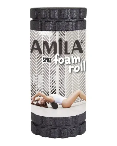 Amila Κύλινδρος Foam Roller EPP 32x14cm, Μαύρο, 96818