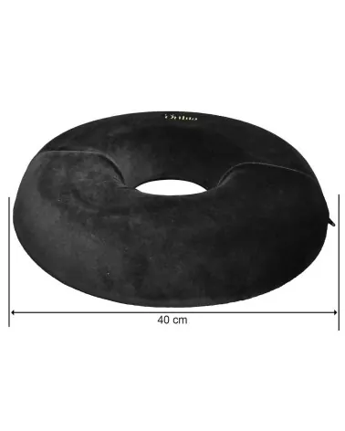 Orthia Μαξιλάρι Καθίσματος Στρογγυλό με Οπή, Black Velvet