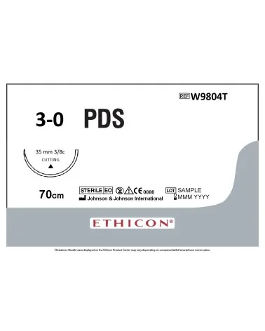 Ethicon Ράμμα PDS 3/0 70mm Κόπτουσα Βελόνα 35mm W9804T